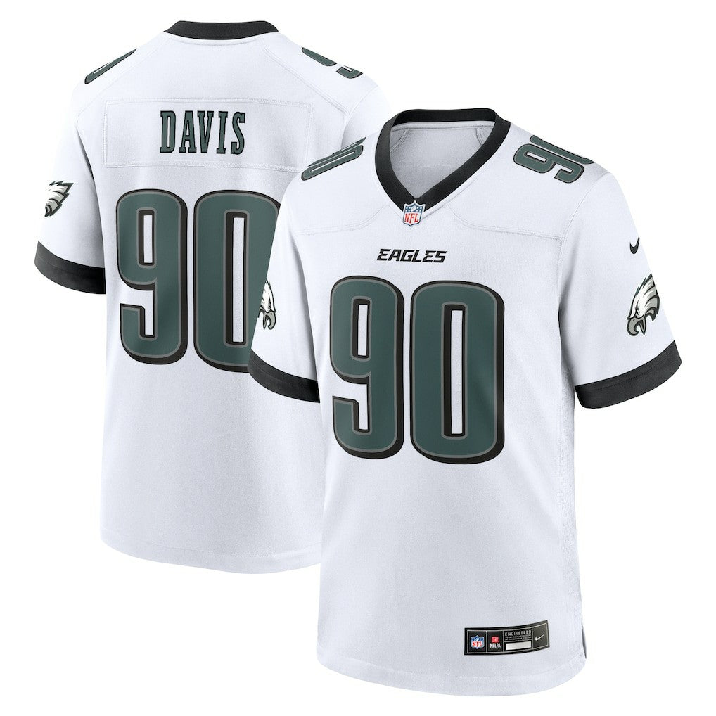 Jordan Davis Philadelphia Eagles White Game Jersey - White