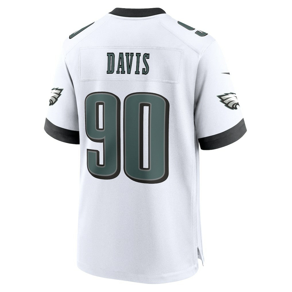 Jordan Davis Philadelphia Eagles White Game Jersey - White