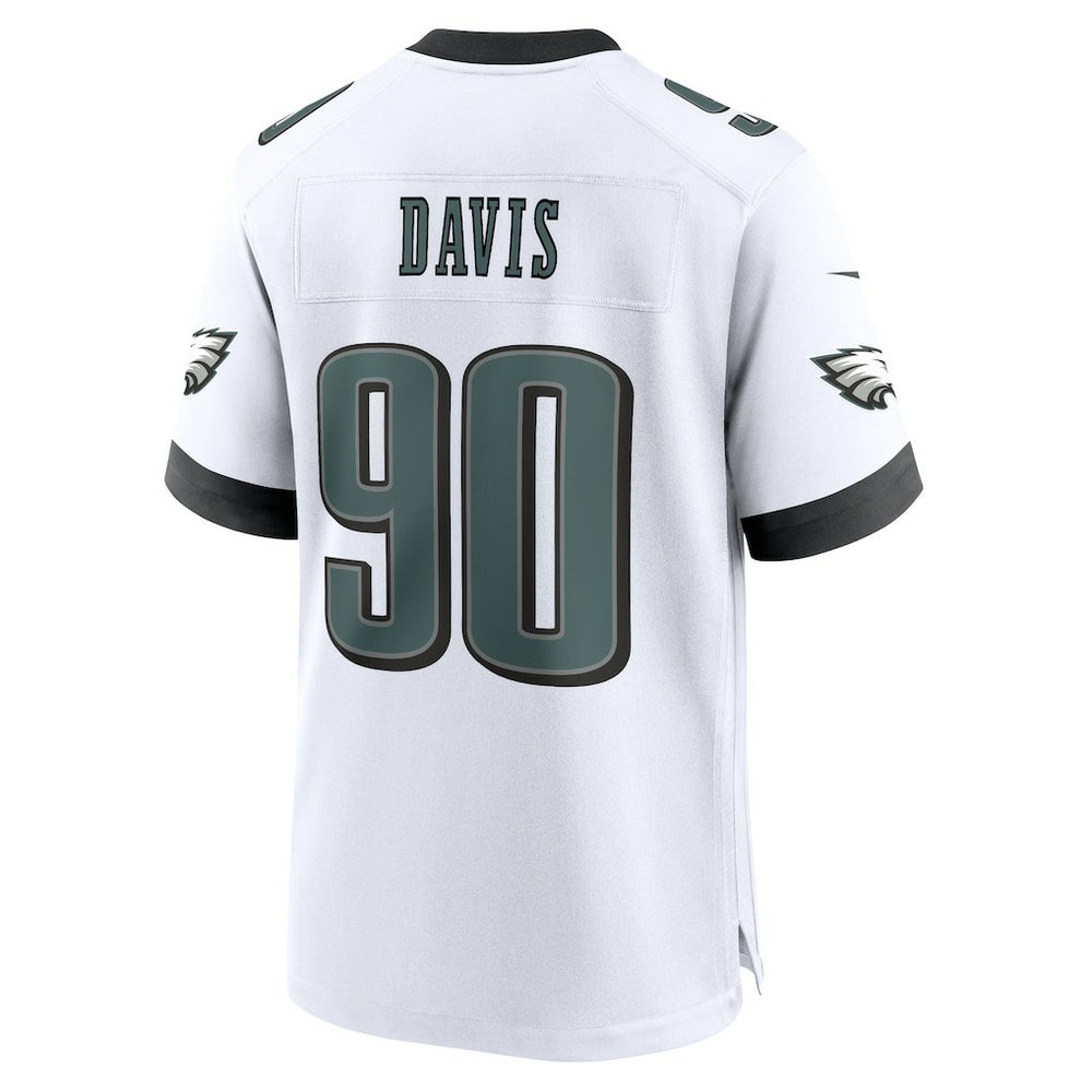 Jordan Davis Philadelphia Eagles White Game Jersey - White