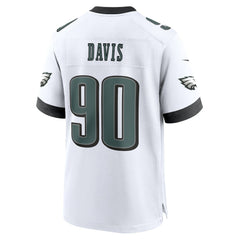 Jordan Davis Philadelphia Eagles White Game Jersey - White
