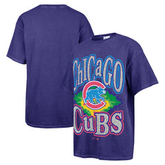 Chicago Cubs Women's Flashing Lights Boyfriend T-Shirt Navy | 47 brand