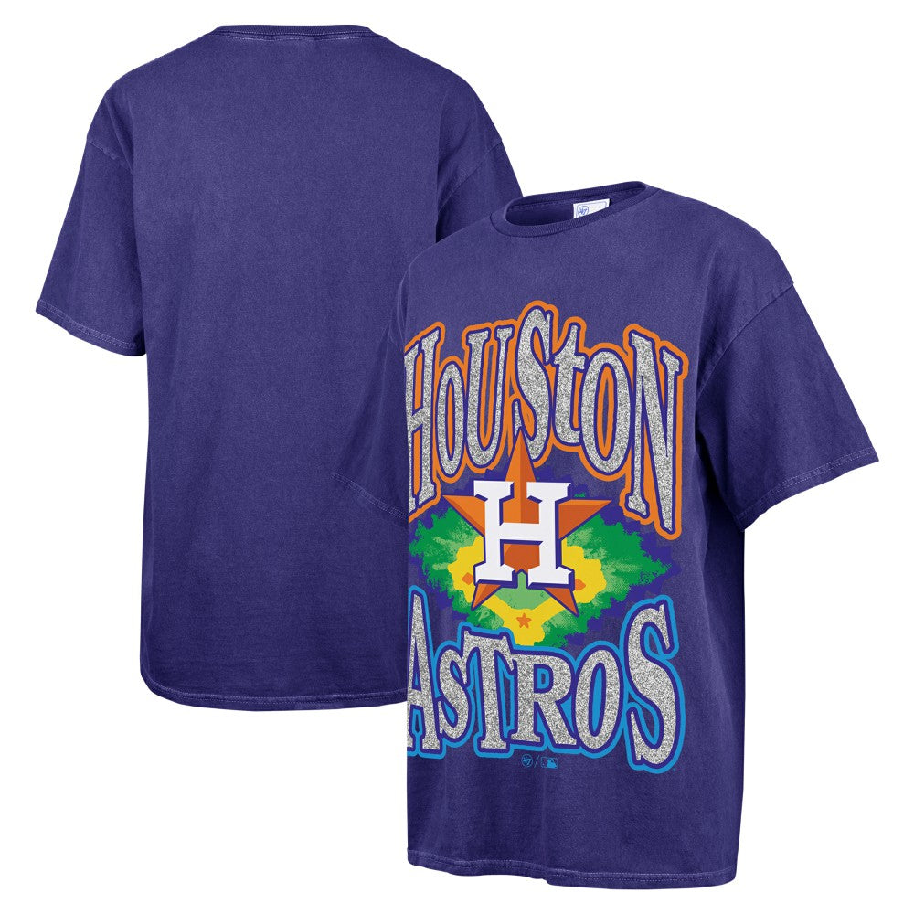 Houston Astros Women's Flashing Lights Boyfriend T-Shirt Navy | 47 brand