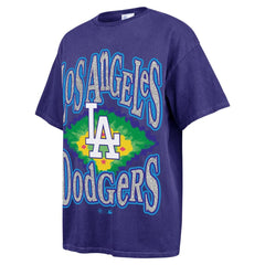 Los Angeles Dodgers Women's Flashing Lights Boyfriend T-Shirt Navy | 47 brand