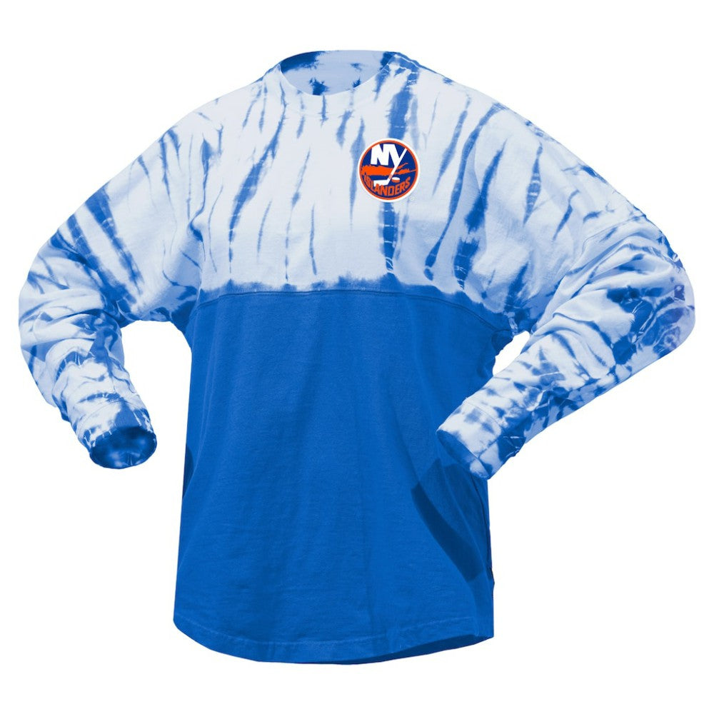 New York Islanders Spirit Jersey Unisex Crystal Half Dye Long Sleeve T-Shirt Royal