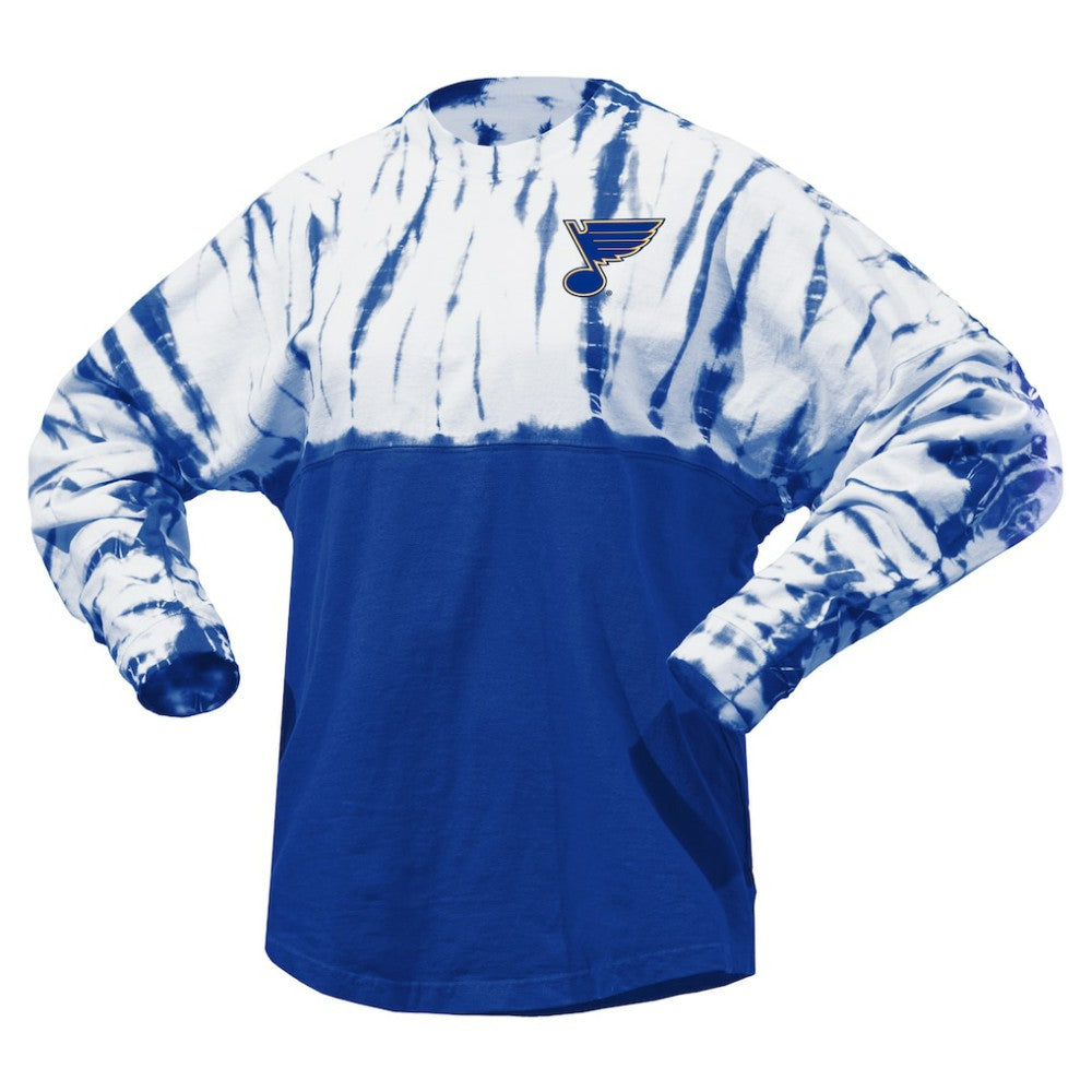 St. Louis Blues Spirit Jersey Unisex Crystal Half Dye Long Sleeve T-Shirt Blue