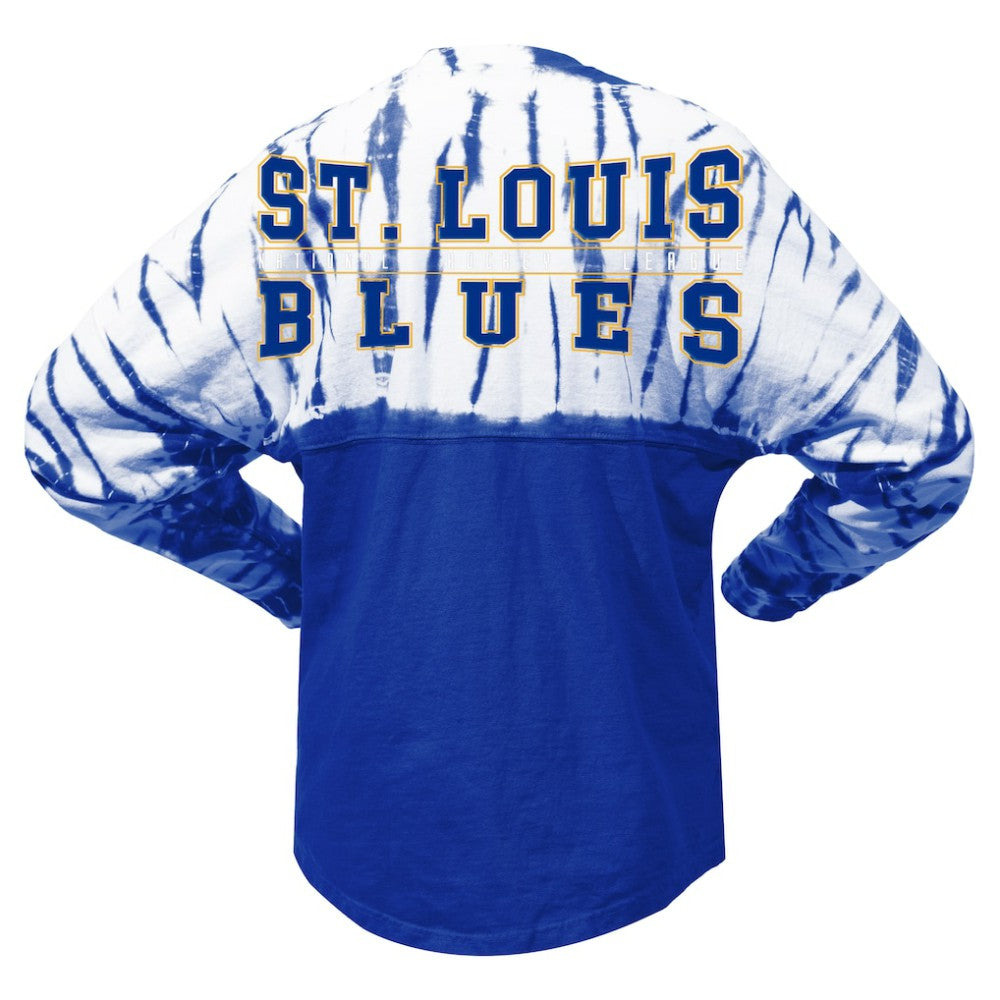 St. Louis Blues Spirit Jersey Unisex Crystal Half Dye Long Sleeve T-Shirt Blue