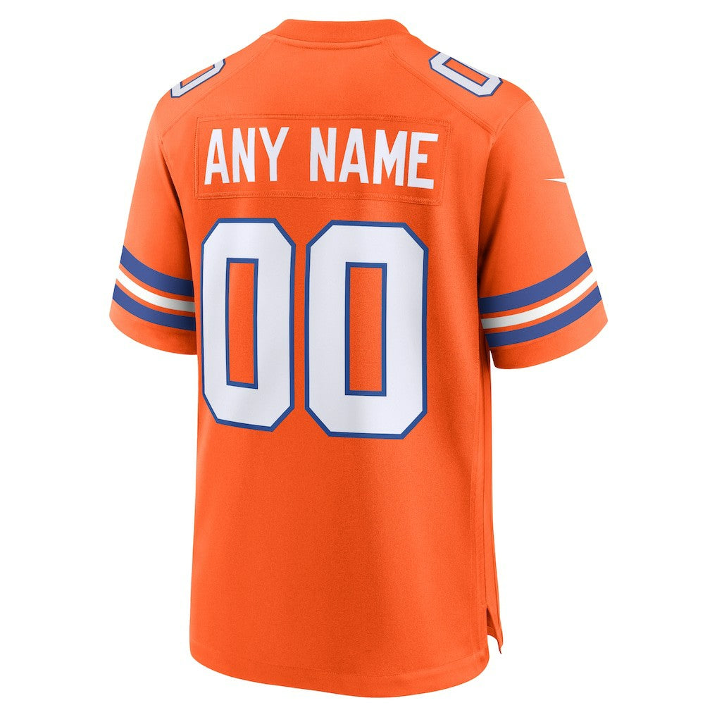 Denver Broncos Youth 2nd Alternate Custom Replica Jersey - Orange