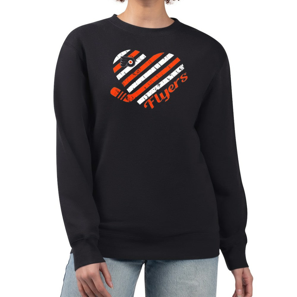 Philadelphia Flyers G-III 4Her by Carl Banks Women's Heart Graphic Pullover Sweatshirt Black