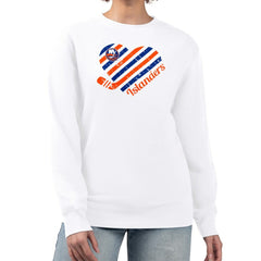 New York Islanders G-III 4Her by Carl Banks Women's Heart Graphic Pullover Sweatshirt White