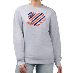 New York Islanders G-III 4Her by Carl Banks Women's Heart Graphic Pullover Sweatshirt Heather Gray