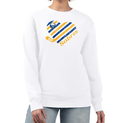 Buffalo Sabres G-III 4Her by Carl Banks Women's Heart Graphic Pullover Sweatshirt White
