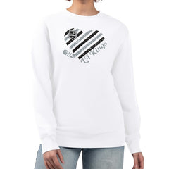 Los Angeles Kings G-III 4Her by Carl Banks Women's Heart Graphic Pullover Sweatshirt White