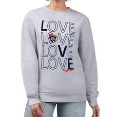 Florida Panthers G-III 4Her by Carl Banks Women's Lots Of Love Team Logo Graphic Pullover Sweatshirt Heather Gray