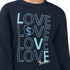 Seattle Kraken G-III 4Her by Carl Banks Women's Lots Of Love Team Logo Graphic Pullover Sweatshirt Deep Sea Blue