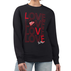 Detroit Red Wings G-III 4Her by Carl Banks Women's Lots Of Love Team Logo Graphic Pullover Sweatshirt Black