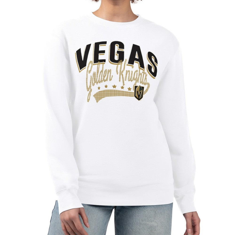 Vegas Golden Knights G-III 4Her by Carl Banks Women's Filigree Team Graphic Fleece Pullover Sweatshirt White