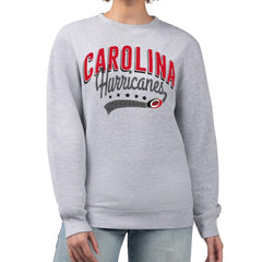 Carolina Hurricanes G-III 4Her by Carl Banks Women's Filigree Team Graphic Fleece Pullover Sweatshirt Heather Gray