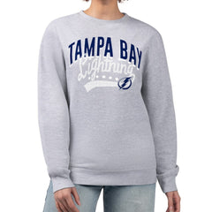 Tampa Bay Lightning G-III 4Her by Carl Banks Women's Filigree Team Graphic Fleece Pullover Sweatshirt Heather Gray