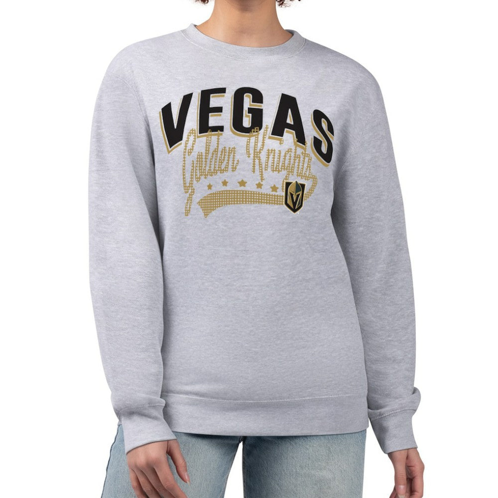Vegas Golden Knights G-III 4Her by Carl Banks Women's Filigree Team Graphic Fleece Pullover Sweatshirt Heather Gray
