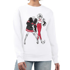 New Jersey Devils G-III 4Her by Carl Banks Women's Hockey Girls Team Graphic Fleece Pullover Sweatshirt White
