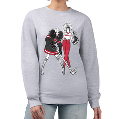 New Jersey Devils G-III 4Her by Carl Banks Women's Hockey Girls Team Graphic Fleece Pullover Sweatshirt Heather Gray