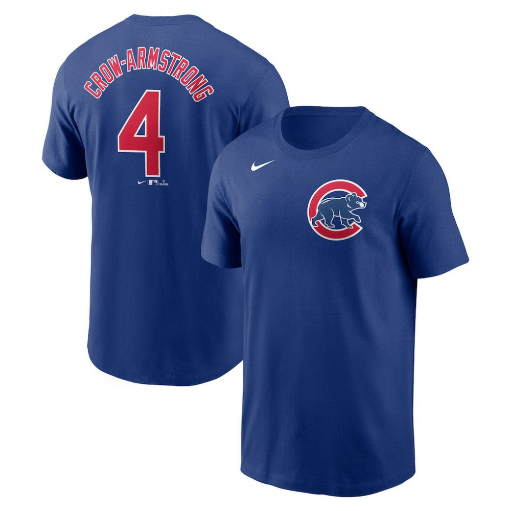 Pete Crow-Armstrong Chicago Cubs Fuse Name & Number T-Shirt Royal | Nike
