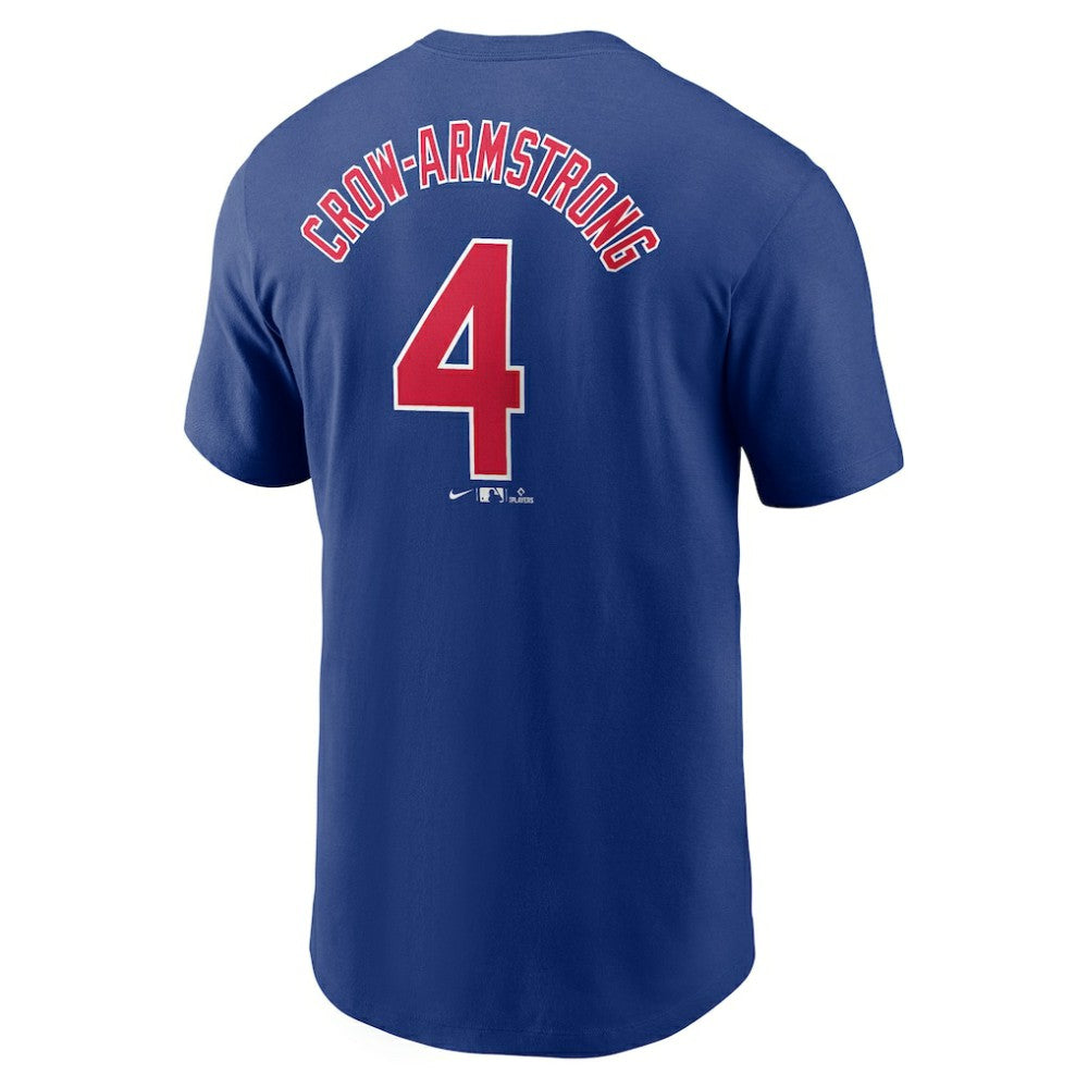Pete Crow-Armstrong Chicago Cubs Fuse Name & Number T-Shirt Royal | Nike