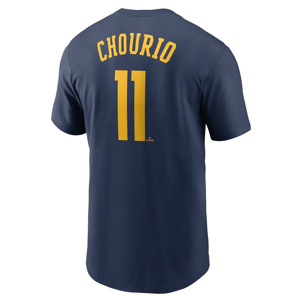 Jackson Chourio Milwaukee Brewers Fuse Name & Number T-Shirt Navy | Nike