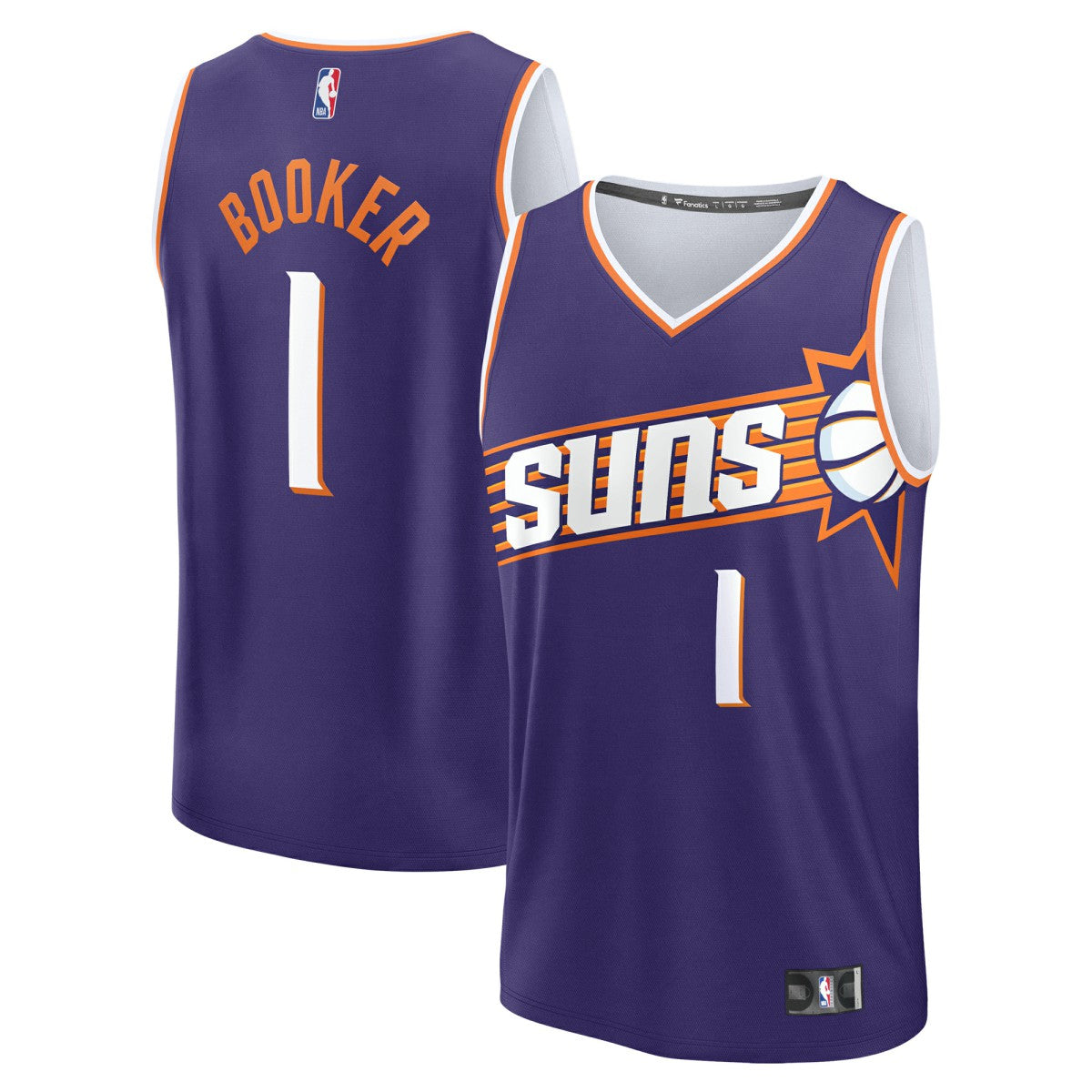 Devin Booker Phoenix Suns Fast Break Replica Player Jersey - Icon Edition - Purple