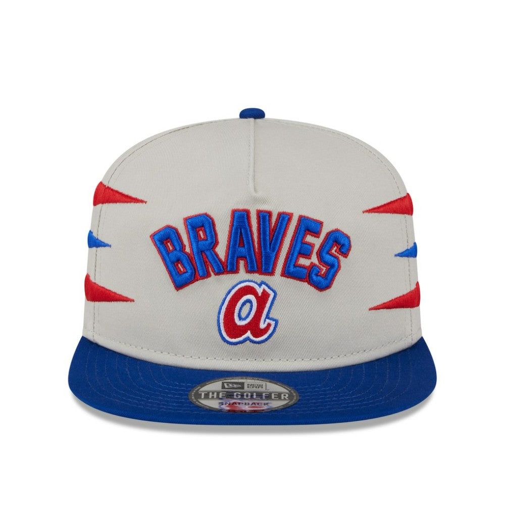 Atlanta Braves Iron Golfer Snapback Hat Cream | New Era
