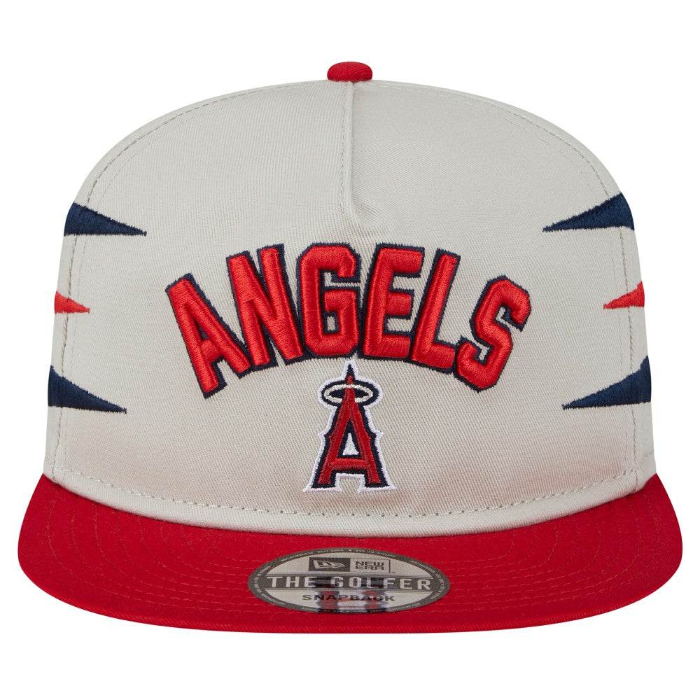 Los Angeles Angels Iron Golfer Snapback Hat Cream | New Era