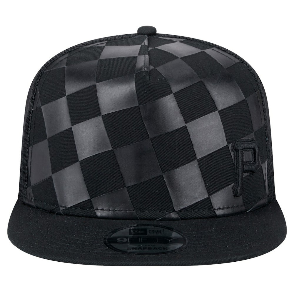 Pittsburgh Pirates Score Check 9FIFTY A-Frame Trucker Snapback Hat Black | New Era