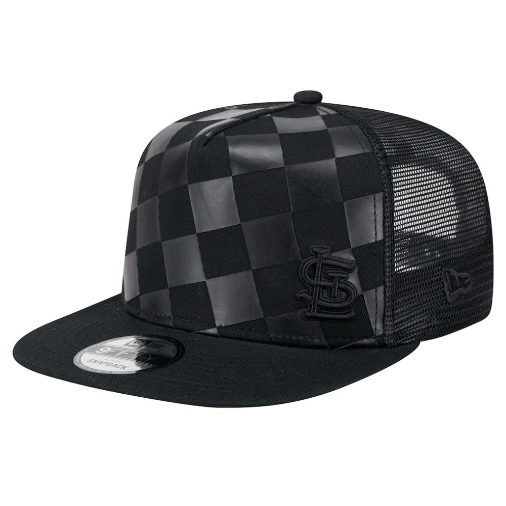 St. Louis Cardinals Score Check 9FIFTY A-Frame Trucker Snapback Hat Black | New Era