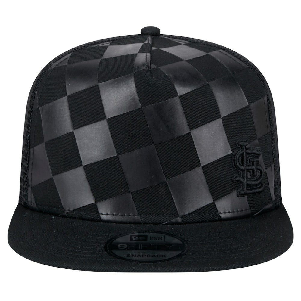 St. Louis Cardinals Score Check 9FIFTY A-Frame Trucker Snapback Hat Black | New Era