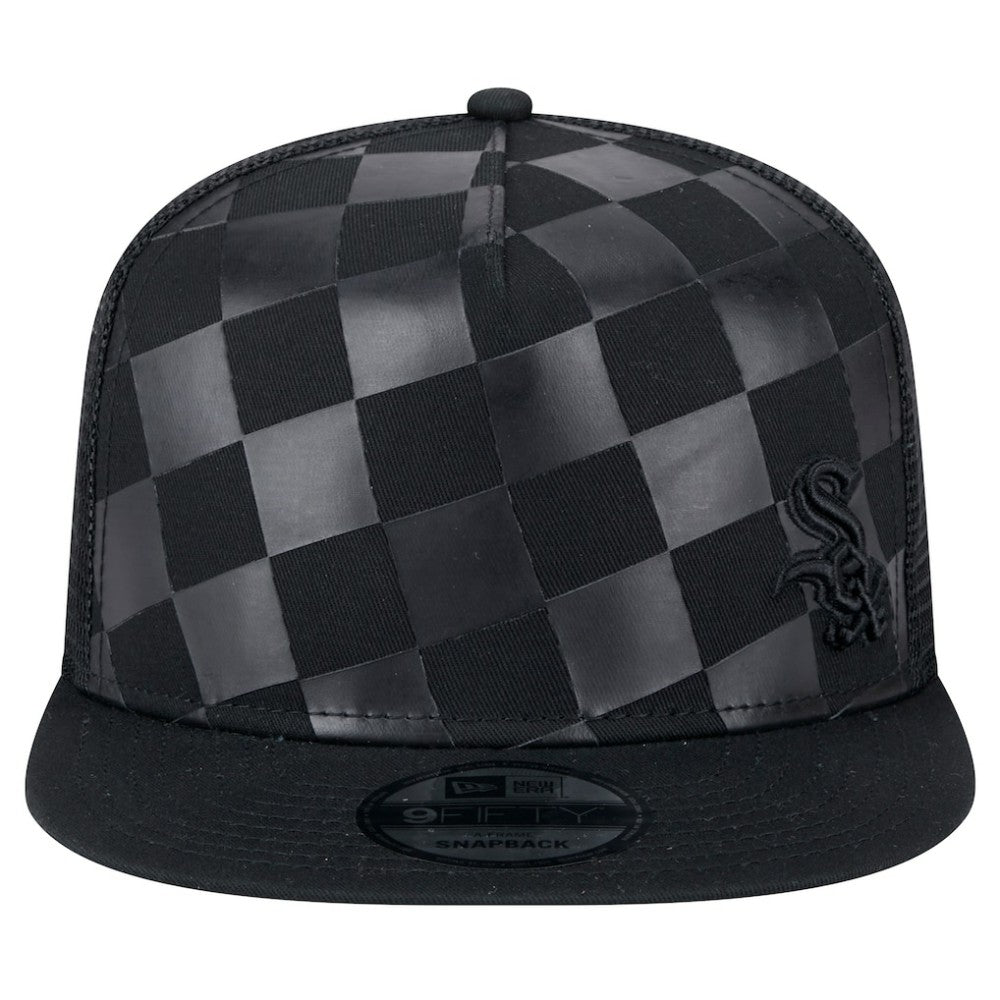 Chicago White Sox Score Check 9FIFTY A-Frame Trucker Snapback Hat Black | New Era