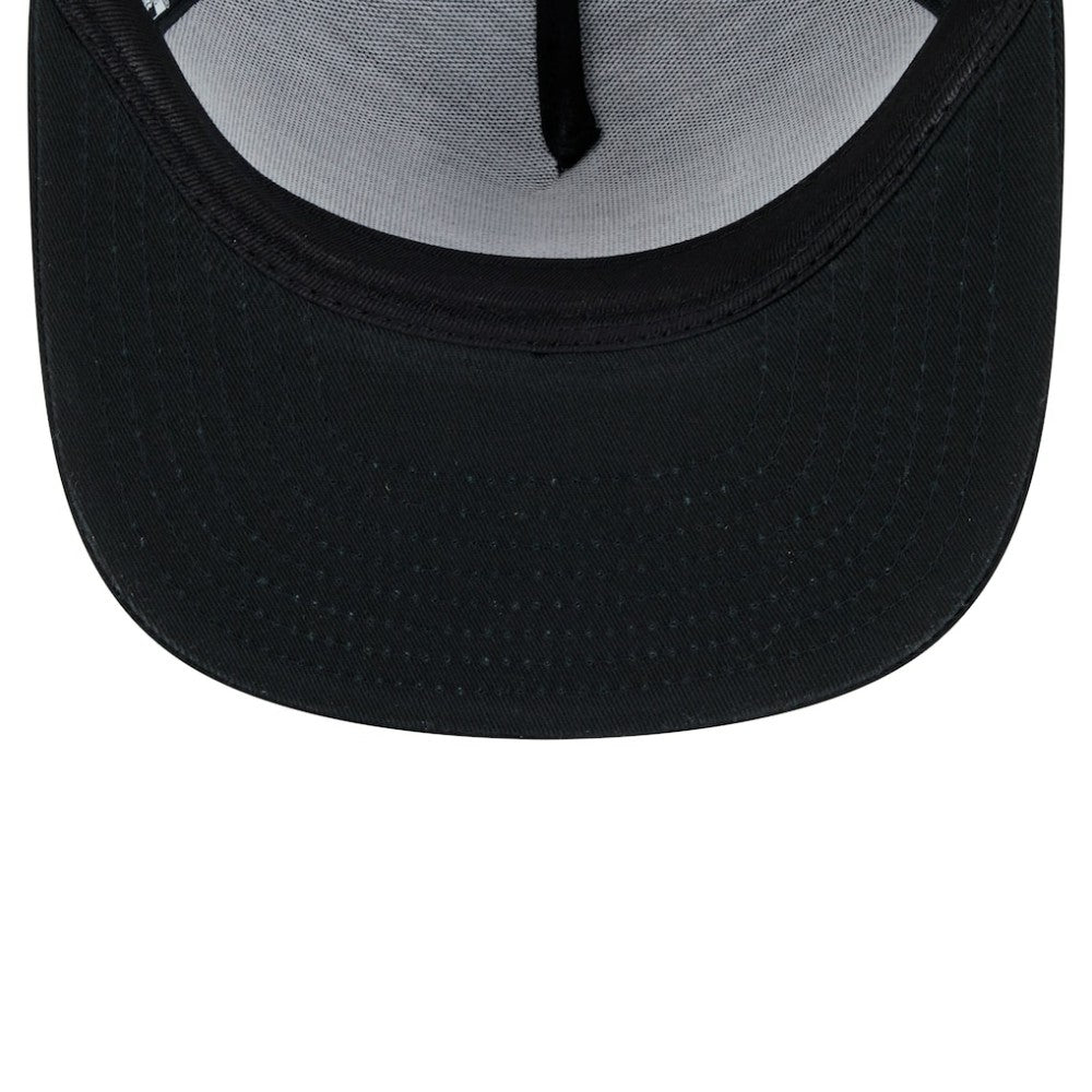 Atlanta Braves Score Check A-Frame Trucker 9FIFTY Snapback Hat Black | New Era
