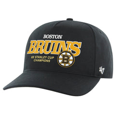 Boston Bruins '47 6X Stanley Cup Champions Penalty Box Hitch Adjustable Hat Black