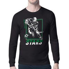 Dallas Stars Starter Player Grid Long Sleeve T-Shirt Black
