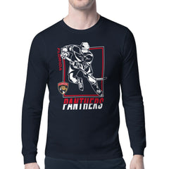 Florida Panthers Starter Player Grid Long Sleeve T-Shirt Navy