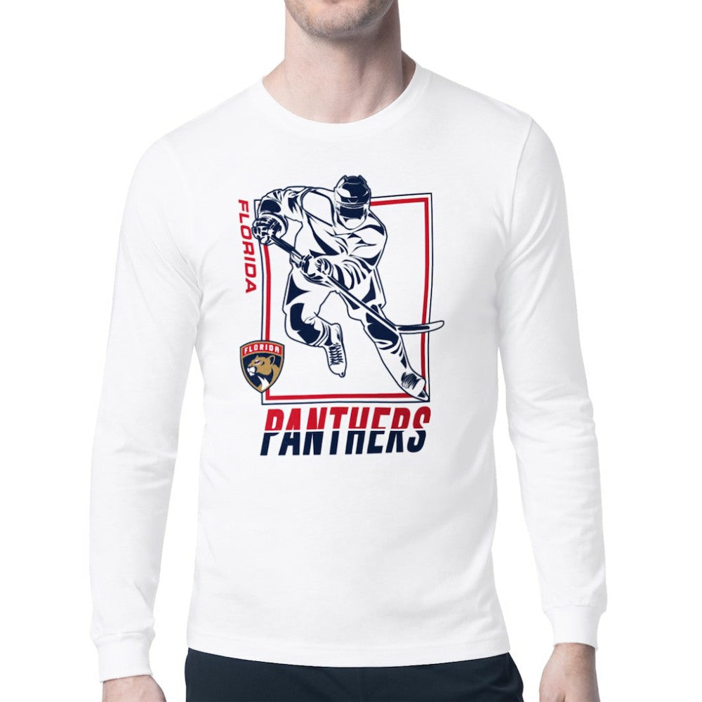 Florida Panthers Starter Player Grid Long Sleeve T-Shirt White