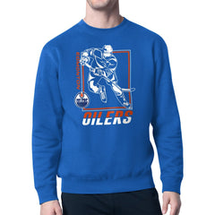 Edmonton Oilers Starter Player Grid Fleece Pullover Sweatshirt Royal
