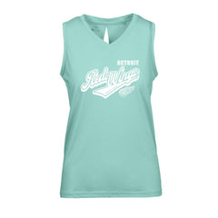 Detroit Red Wings Levelwear Women's Paisley Sweep V-Neck Tank Top Mint