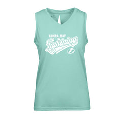 Tampa Bay Lightning Levelwear Women's Paisley Sweep V-Neck Tank Top Mint