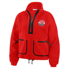 Detroit Red Wings WEAR by Erin Andrews Women's Polar Fleece Half-Zip Jacket Red