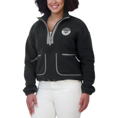 Los Angeles Kings WEAR by Erin Andrews Women's Polar Fleece Half-Zip Jacket Black