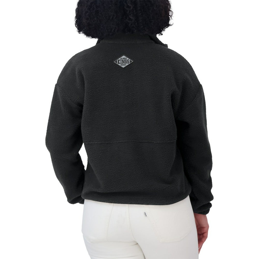 Los Angeles Kings WEAR by Erin Andrews Women's Polar Fleece Half-Zip Jacket Black