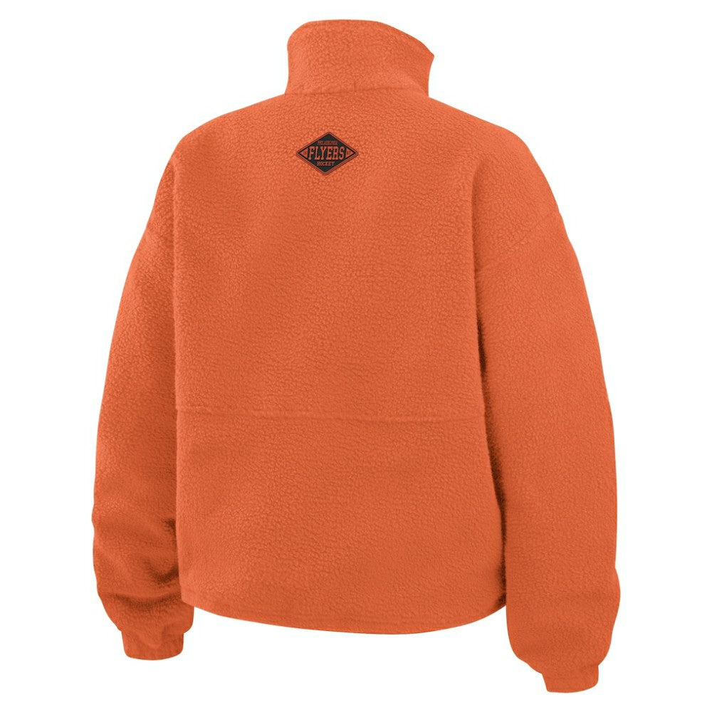 Philadelphia Flyers WEAR by Erin Andrews Women's Polar Fleece Half-Zip Jacket Orange