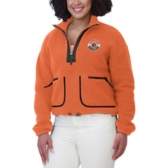 Philadelphia Flyers WEAR by Erin Andrews Women's Polar Fleece Half-Zip Jacket Orange