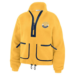 Nashville Predators WEAR by Erin Andrews Women's Polar Fleece Half-Zip Jacket Gold