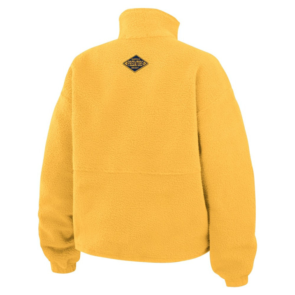 Nashville Predators WEAR by Erin Andrews Women's Polar Fleece Half-Zip Jacket Gold